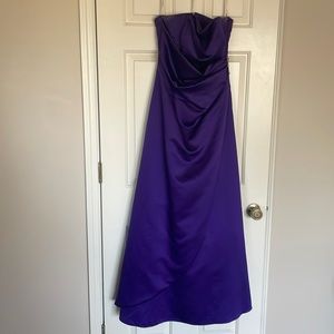 Purple strapless formal dress - size 10